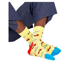 Happy Socks Yellow Cotton Sock -   -  Happy Socks.