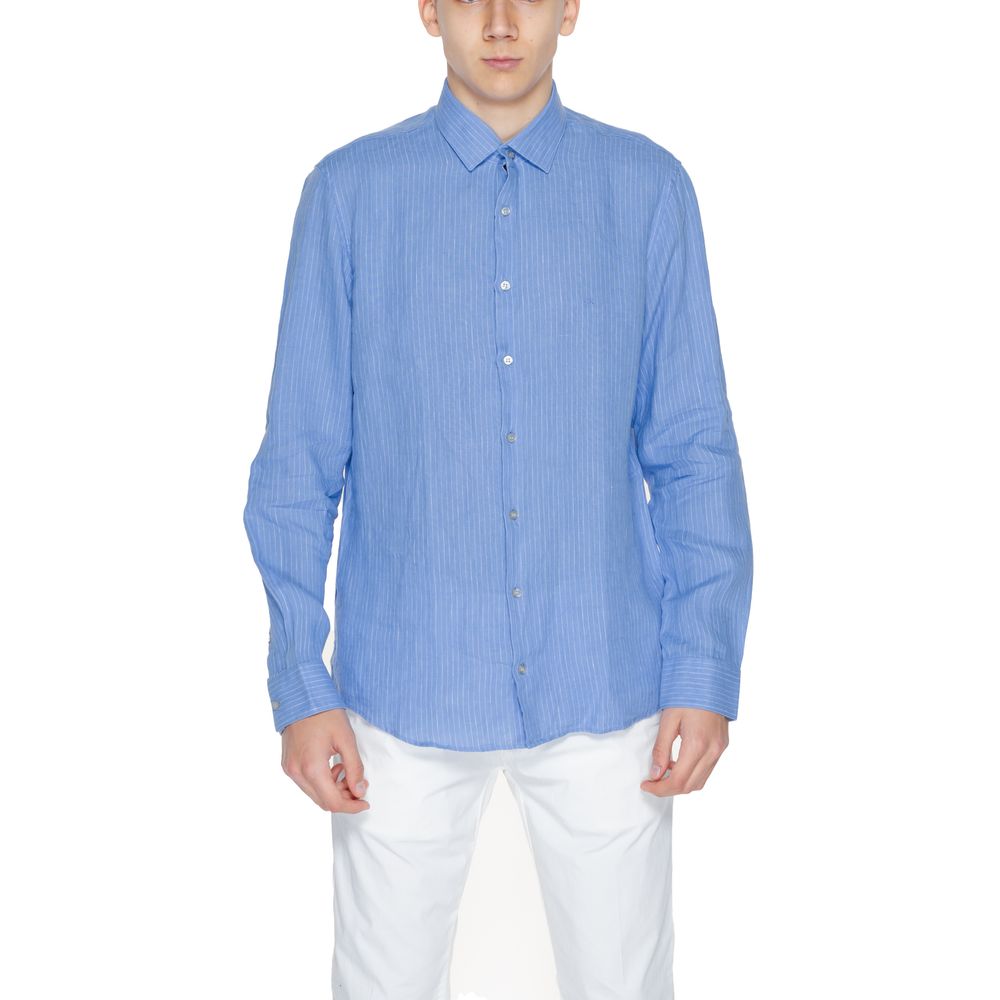 Calvin Klein Blue Linen Shirt -   -  Calvin Klein.