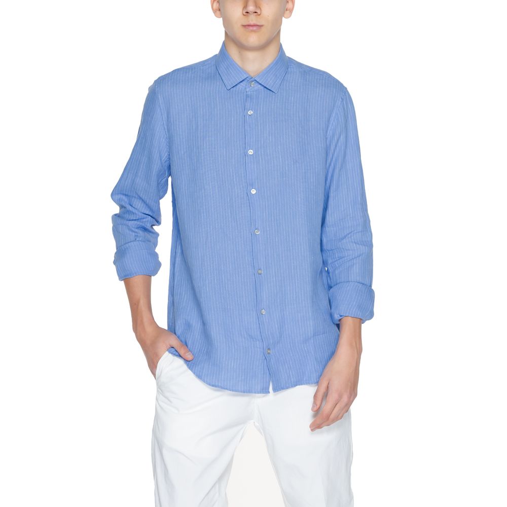 Calvin Klein Blue Linen Shirt -   -  Calvin Klein.