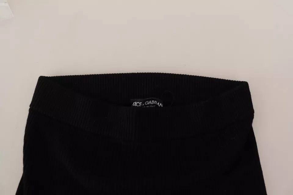 Dolce & Gabbana Black High Waist Stretch Pants Tights -   -  Dolce & Gabbana.
