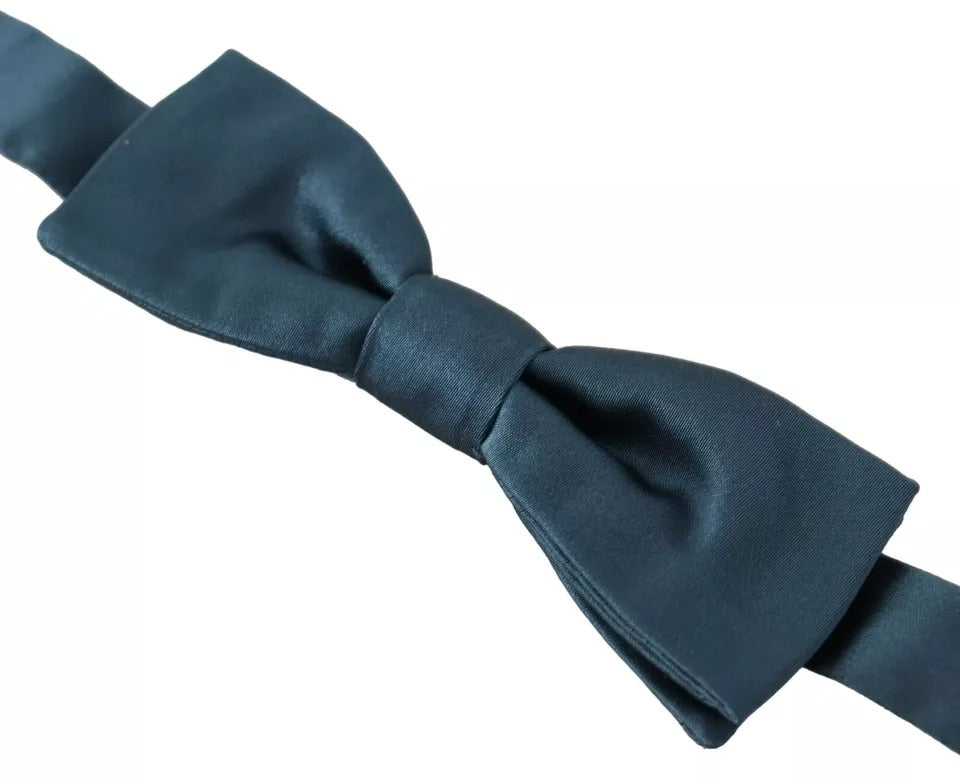 Dolce & Gabbana Blue 100% Silk Adjustable Neck Bow Tie Mens -   -  Dolce & Gabbana.