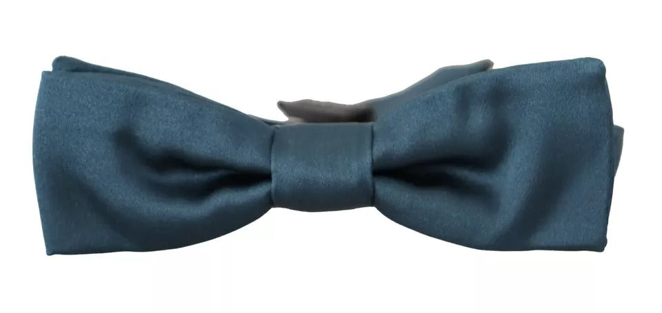 Dolce & Gabbana Blue 100% Silk Adjustable Neck Bow Tie Mens -   -  Dolce & Gabbana.