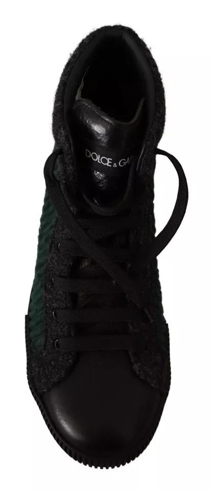 Dolce & Gabbana Green Corduroy High Tops Sneakers Mens Casual Shoes -   -  Dolce & Gabbana.