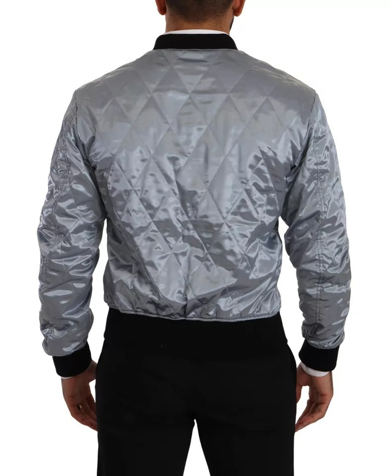 Dolce & Gabbana Light Blue Bomber Coat Men Jacket -   -  Dolce & Gabbana.