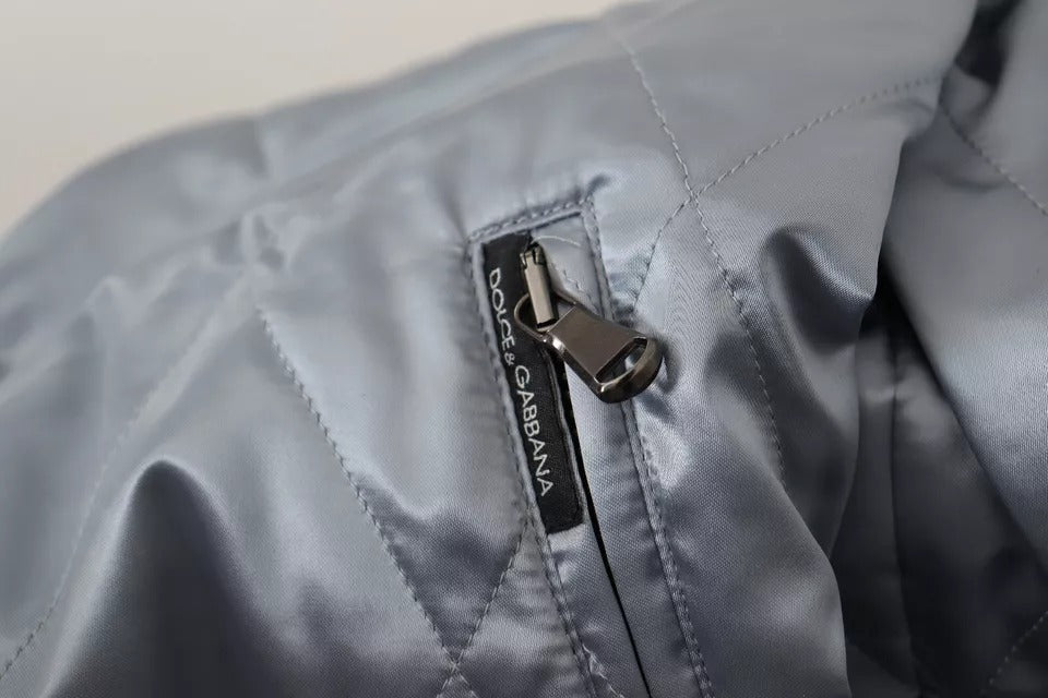 Dolce & Gabbana Light Blue Bomber Coat Men Jacket -   -  Dolce & Gabbana.
