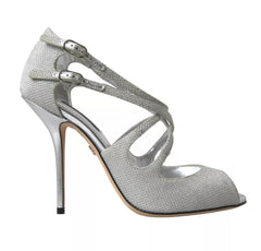 Dolce & Gabbana Silver Shimmers Sandals Heel Pumps Shoes -   -  Dolce & Gabbana.