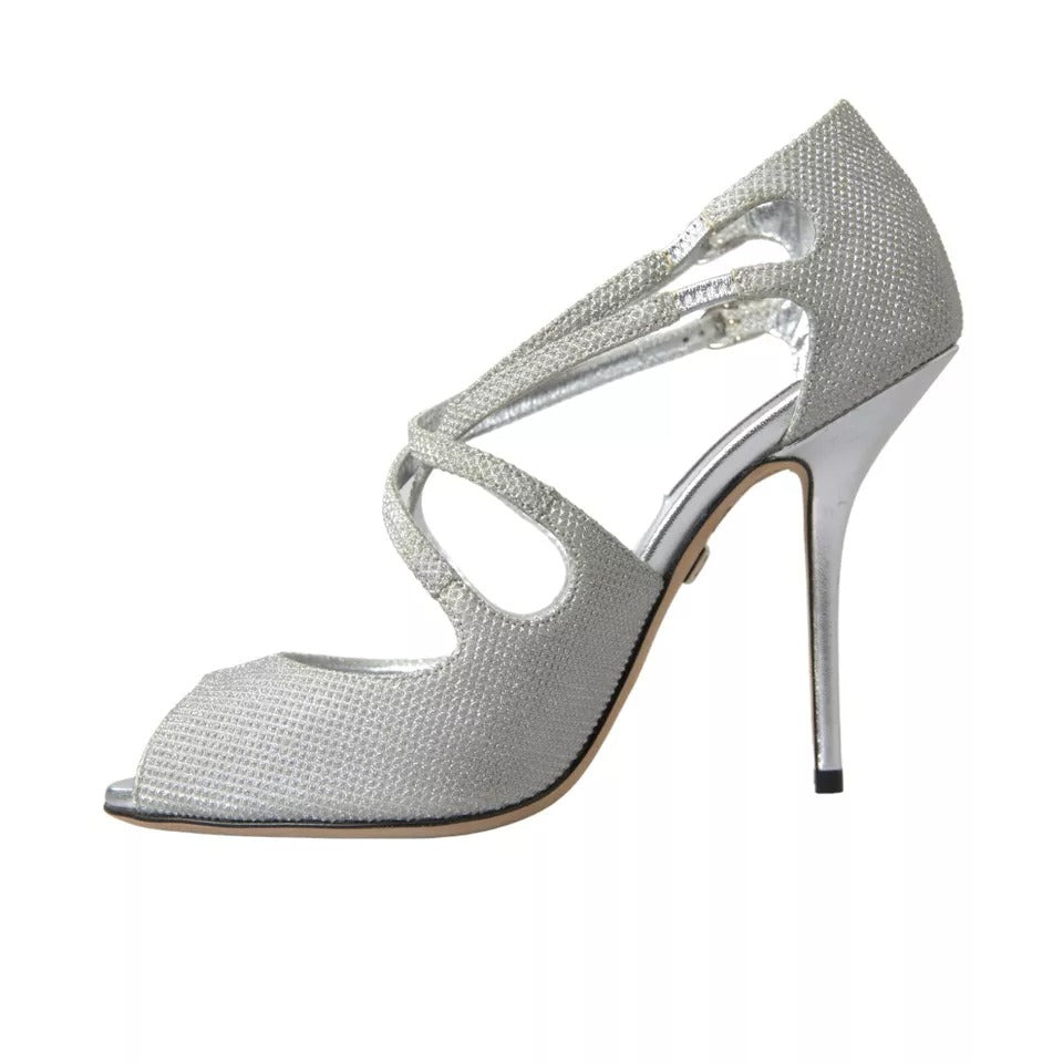 Dolce & Gabbana Silver Shimmers Sandals Heel Pumps Shoes -   -  Dolce & Gabbana.