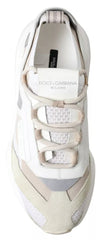 Dolce & Gabbana White Beige Leather Sport DAYMASTER Shoes Sneakers -   -  Dolce & Gabbana.
