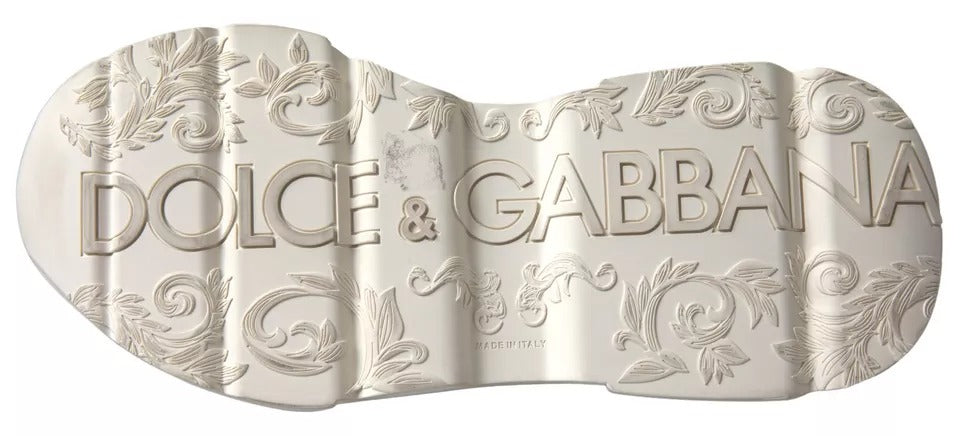 Dolce & Gabbana White Beige Leather Sport DAYMASTER Shoes Sneakers -   -  Dolce & Gabbana.