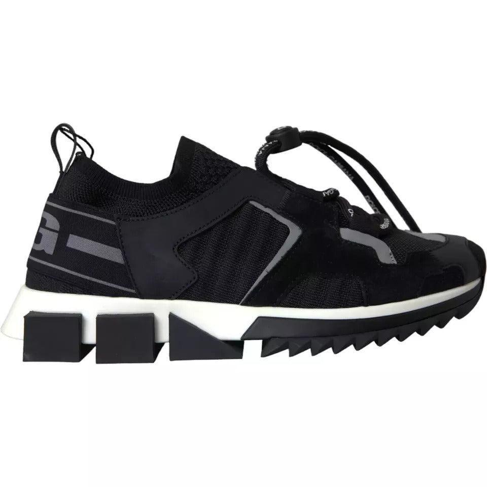 Dolce & Gabbana Black White Logo Sorrento Mens Sneakers Shoes -   -  Dolce & Gabbana.