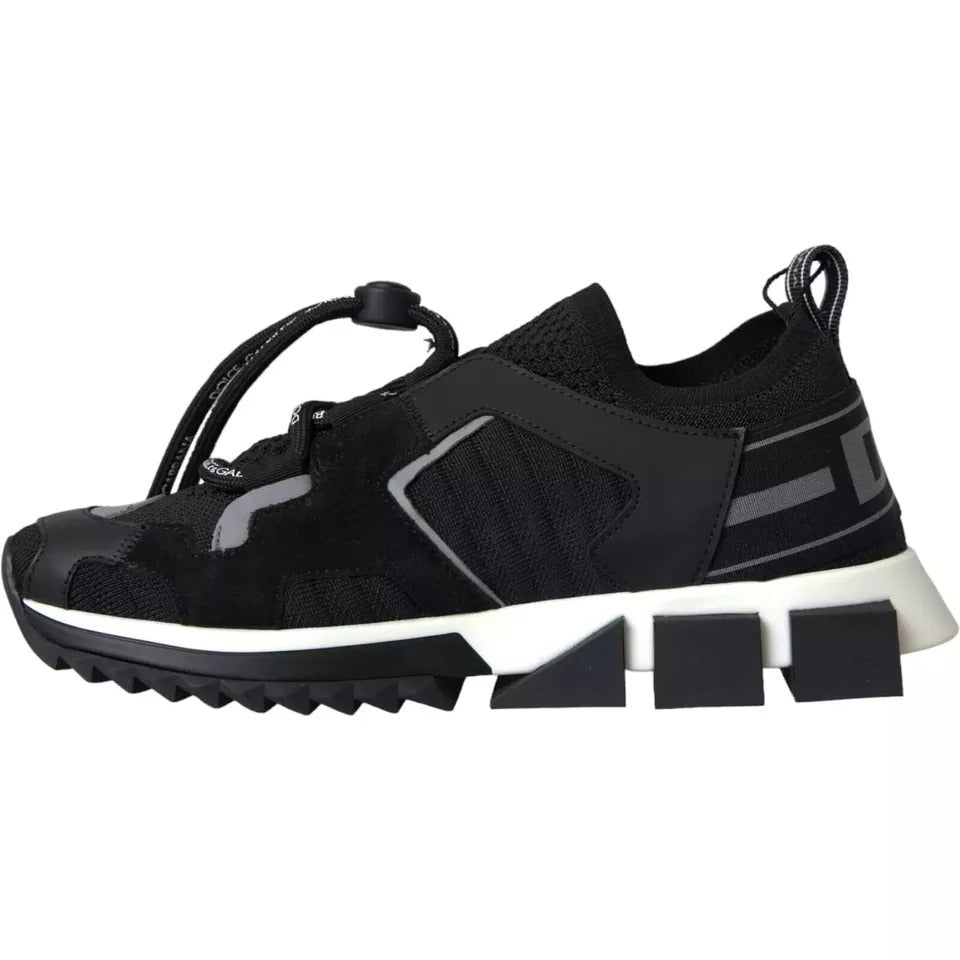 Dolce & Gabbana Black White Logo Sorrento Mens Sneakers Shoes -   -  Dolce & Gabbana.