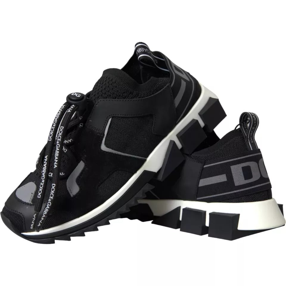 Dolce & Gabbana Black White Logo Sorrento Mens Sneakers Shoes -   -  Dolce & Gabbana.