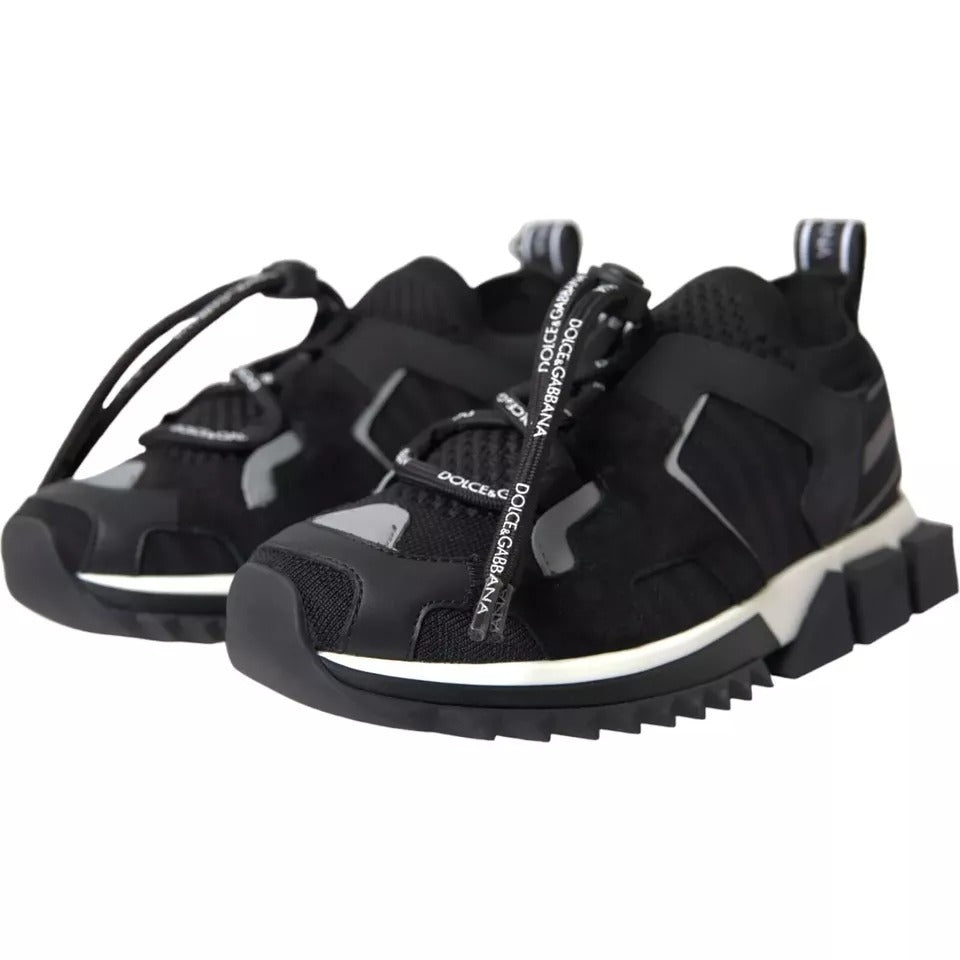 Dolce & Gabbana Black White Logo Sorrento Mens Sneakers Shoes -   -  Dolce & Gabbana.