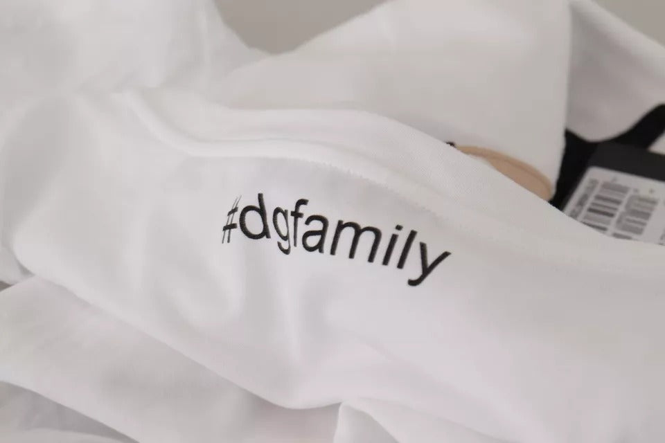 Dolce & Gabbana White #DGFamily Patch Top Cotton T-shirt -   -  Dolce & Gabbana.