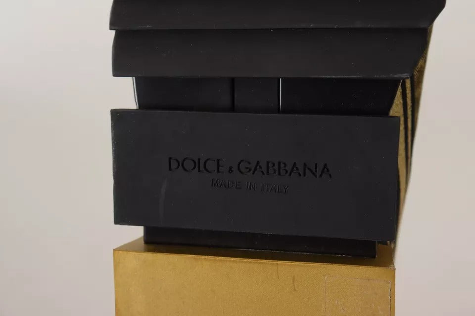 Dolce & Gabbana Gold Glitter Leopard Sorrento Sneakers Shoes -   -  Dolce & Gabbana.