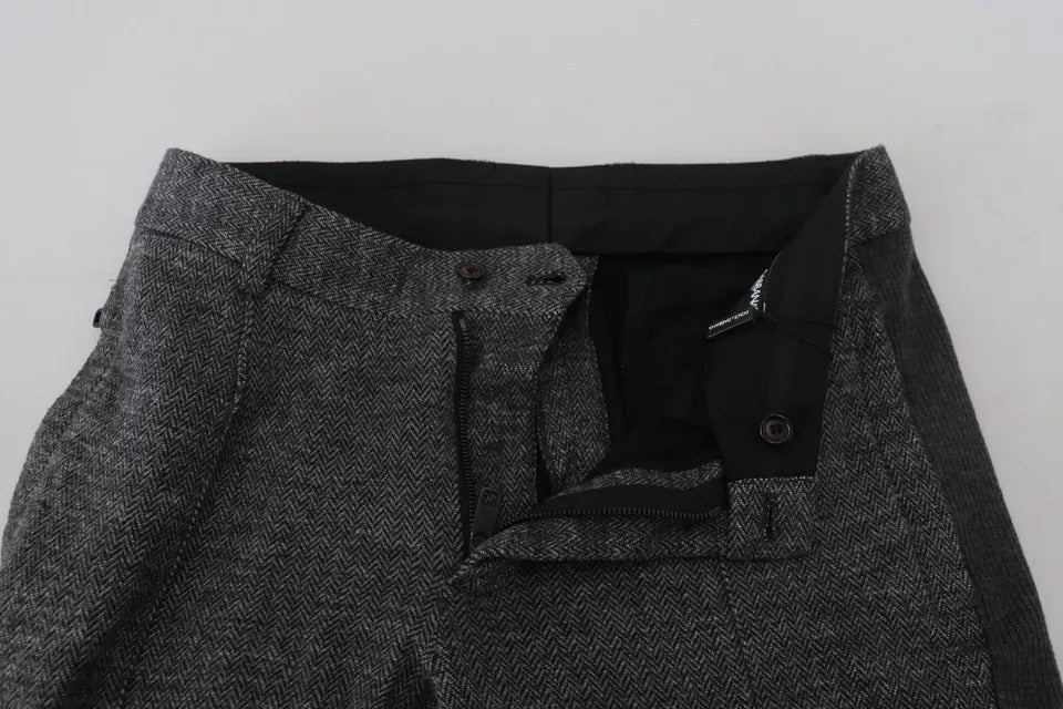 Dolce & Gabbana Gray Chevron Viscose Skinny Pants -   -  Dolce & Gabbana.
