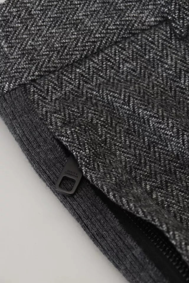 Dolce & Gabbana Gray Chevron Viscose Skinny Pants -   -  Dolce & Gabbana.