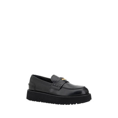 Miu Miu Leather Loafers -   -  Miu Miu.