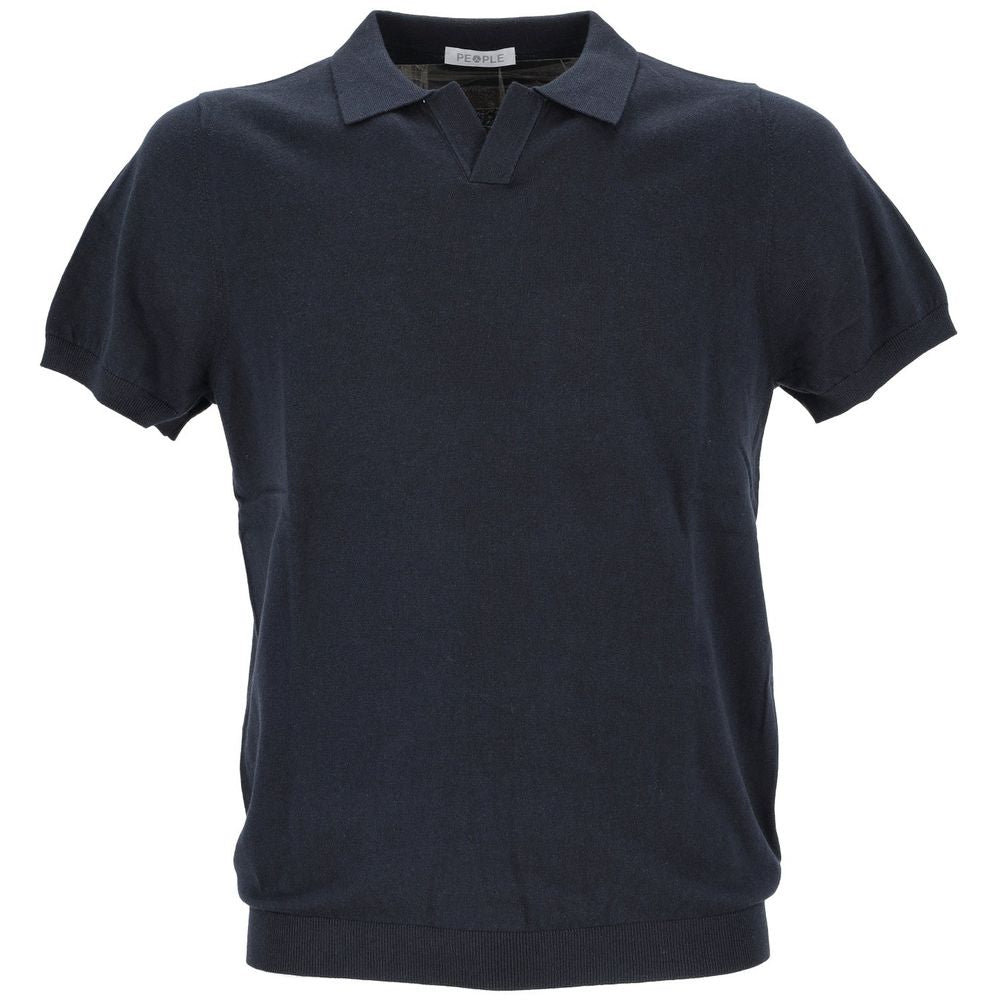 People Of Shibuya Blue Cotton Polo Shirt -   -  People Of Shibuya.