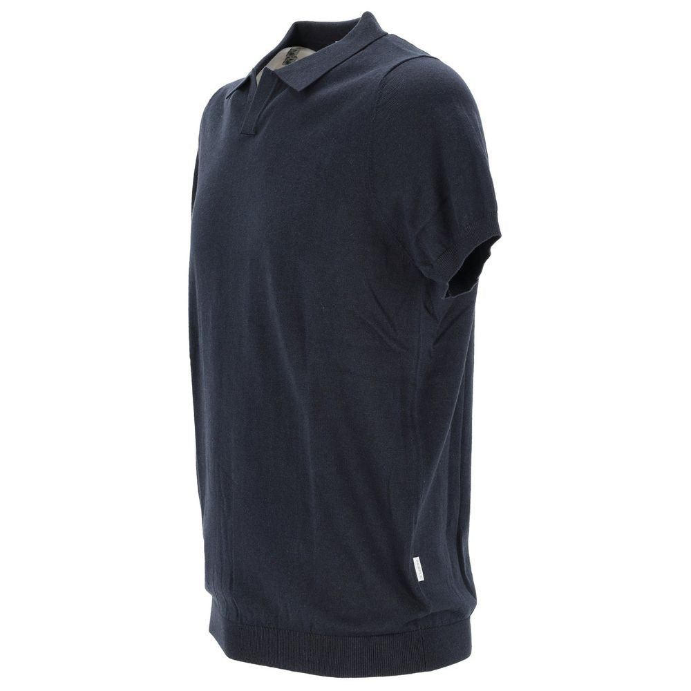People Of Shibuya Blue Cotton Polo Shirt -   -  People Of Shibuya.
