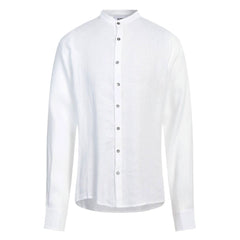 Alpha Studio White Linen Shirt -   -  Alpha Studio.