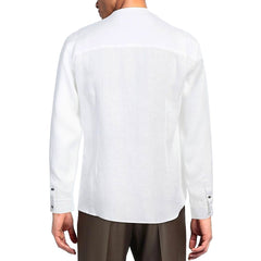 Alpha Studio White Linen Shirt -   -  Alpha Studio.