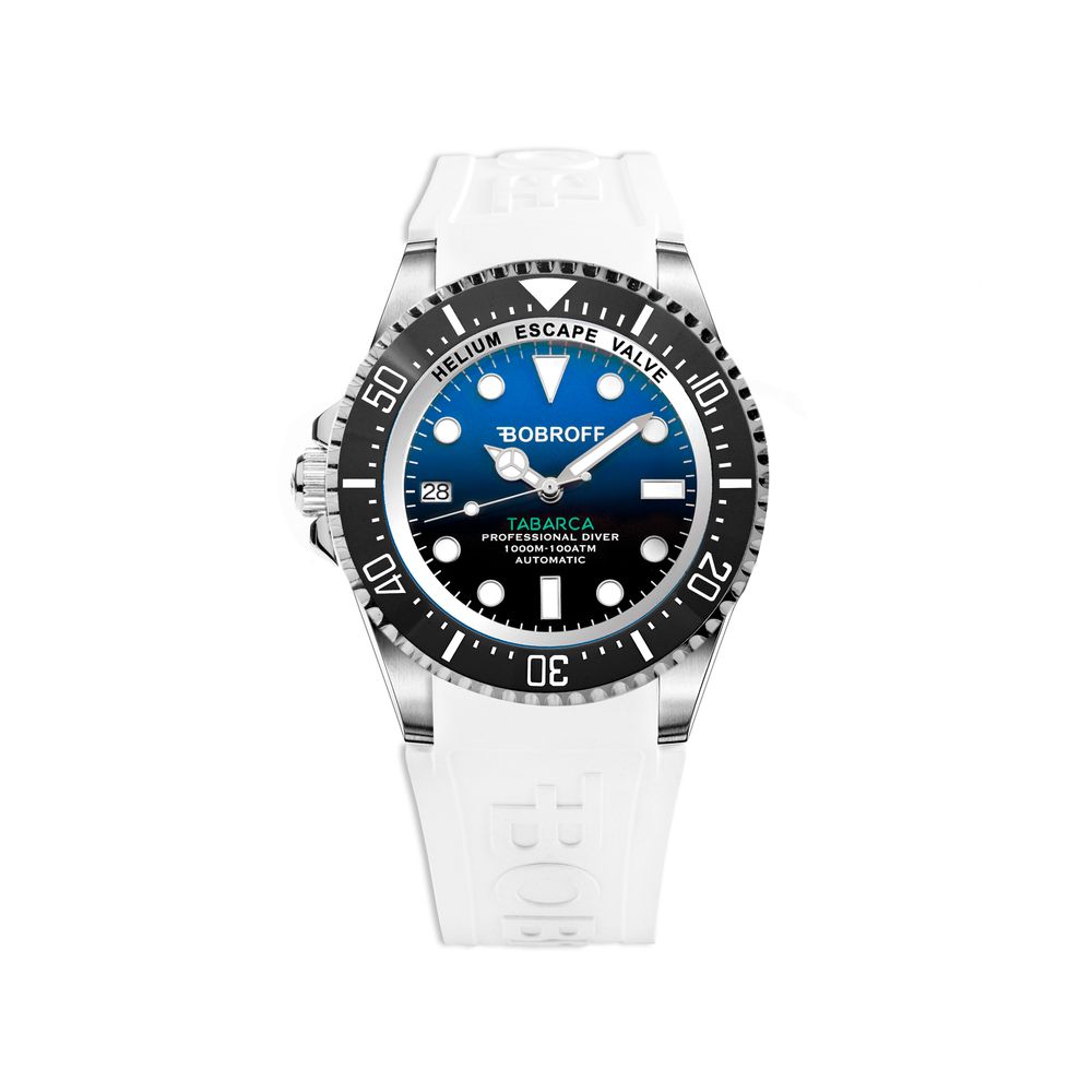 Bobroff White Rubber Watch -   -  Bobroff.