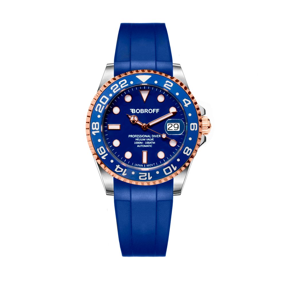 Bobroff Black Rubber Watch -   -  Bobroff.