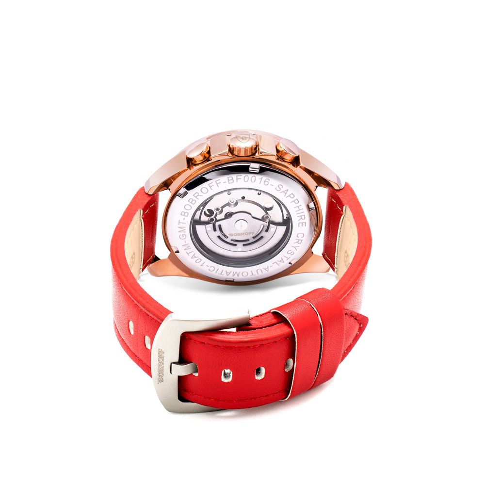 Bobroff Red Leather Watch -   -  Bobroff.