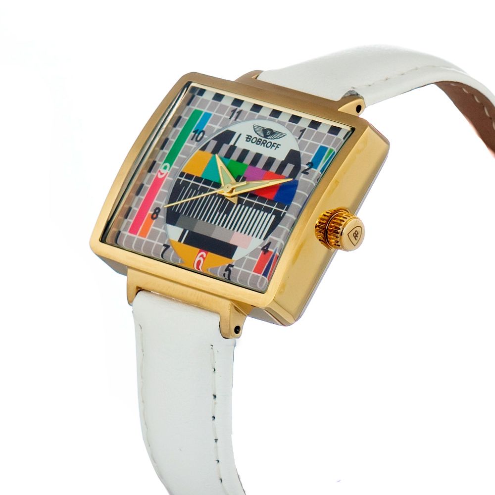 Bobroff White Leather Watch -   -  Bobroff.