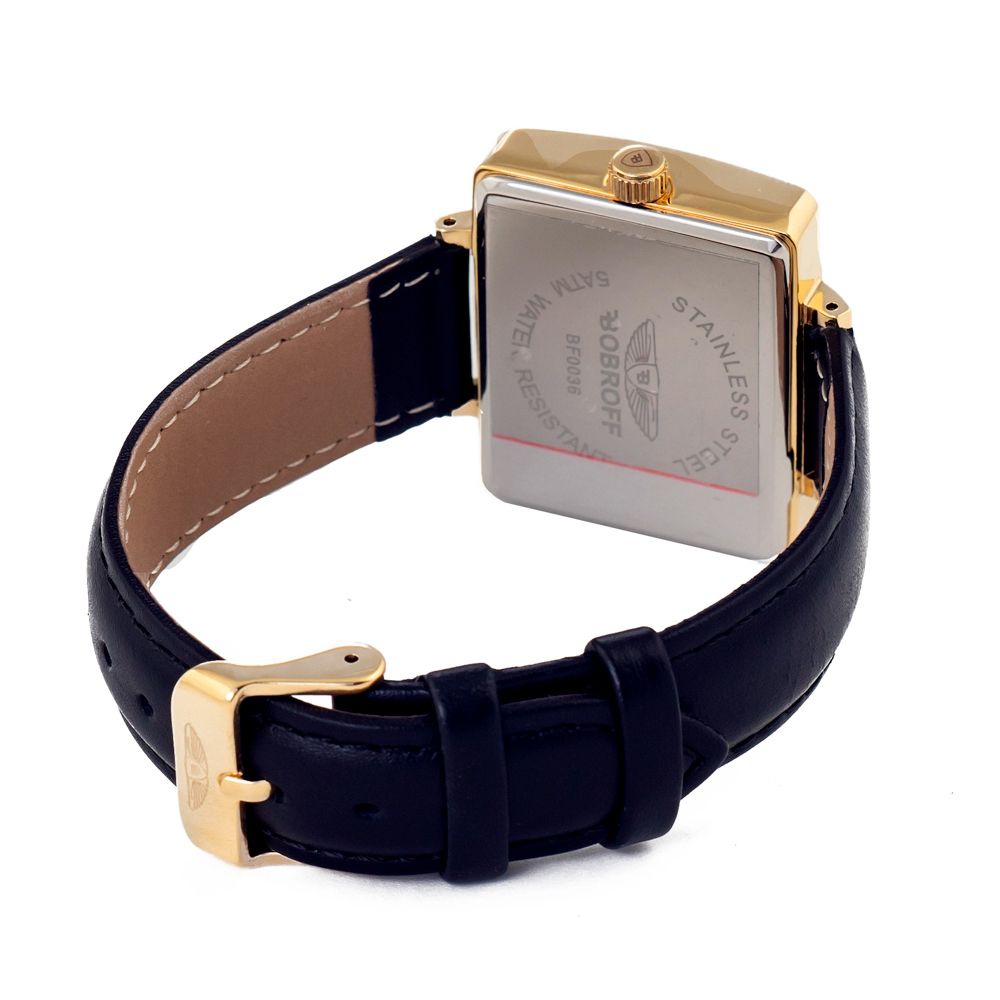 Bobroff Black Leather Watch -   -  Bobroff.