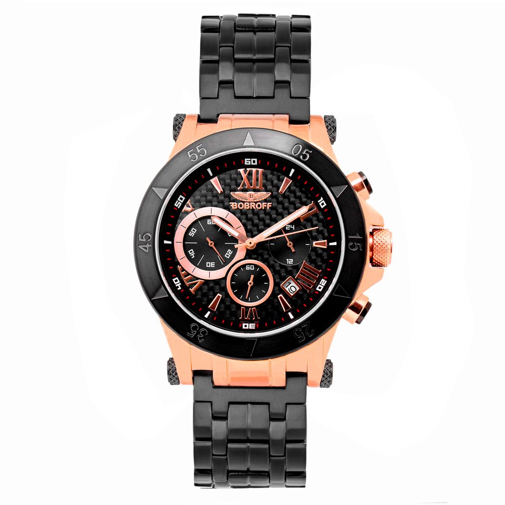 Bobroff Black Stainless Steel Watch -   -  Bobroff.