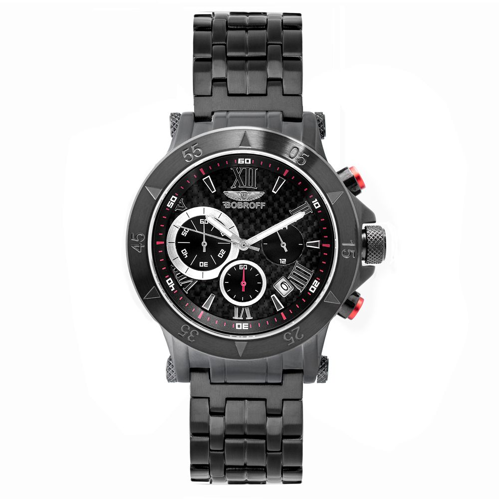 Bobroff Black Stainless Steel Watch -   -  Bobroff.