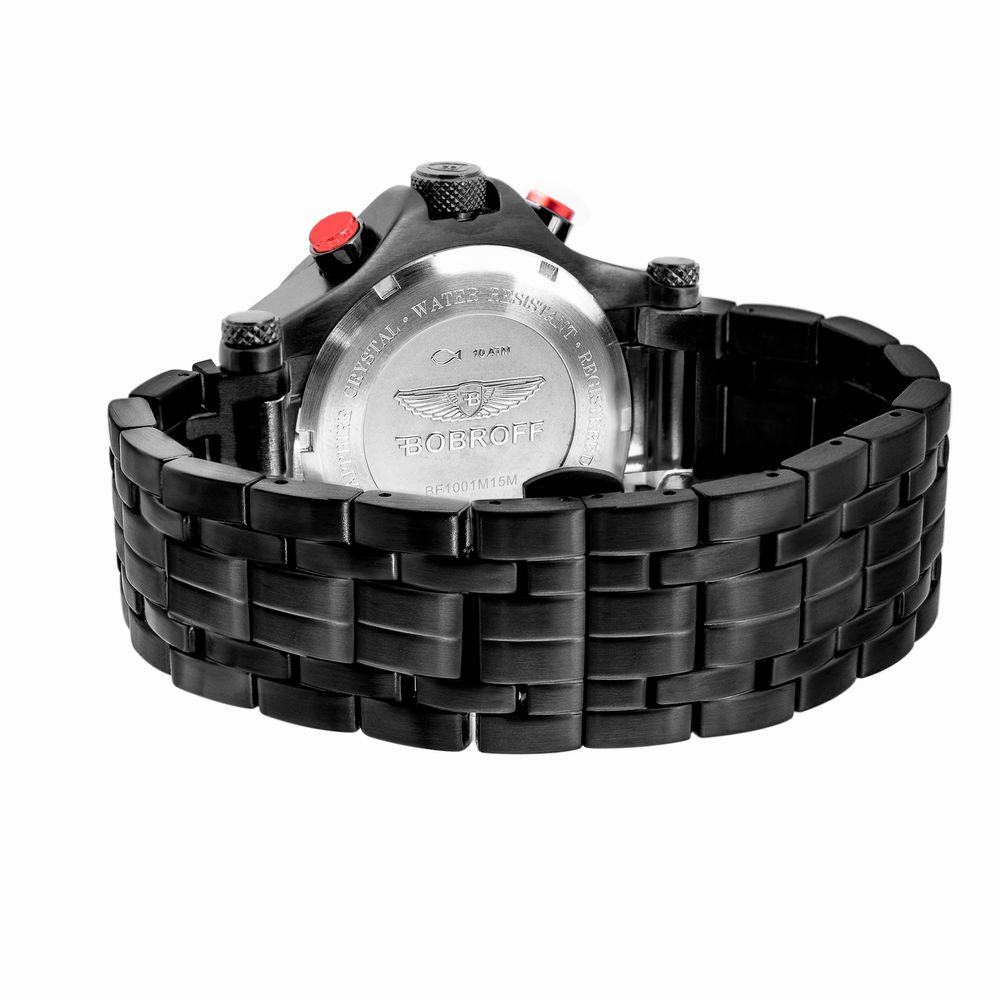 Bobroff Black Stainless Steel Watch -   -  Bobroff.