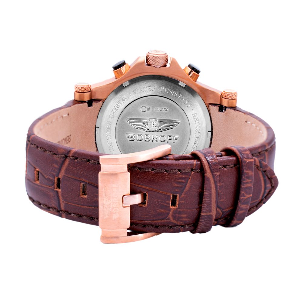 Bobroff Brown Leather Watch -   -  Bobroff.