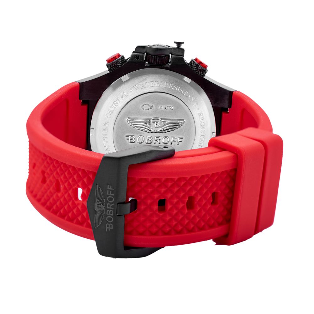 Bobroff Red Rubber Watch -   -  Bobroff.