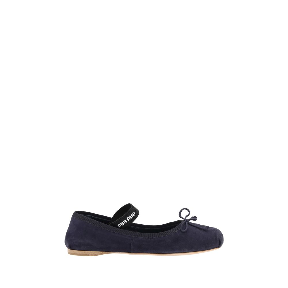 Miu Miu Suede Ballerinas -   -  Miu Miu.