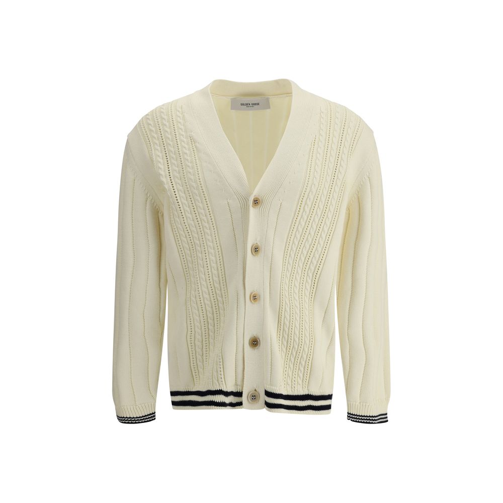 Golden Goose Cardigan with cables -   -  Golden Goose.