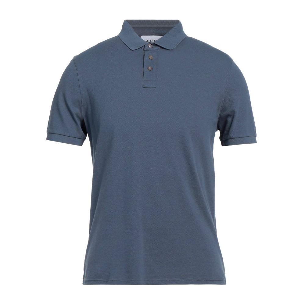 Alpha Studio Blue Cotton Polo Shirt -   -  Alpha Studio.