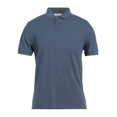 Alpha Studio Blue Cotton Polo Shirt -   -  Alpha Studio.