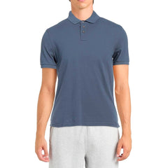 Alpha Studio Blue Cotton Polo Shirt -   -  Alpha Studio.