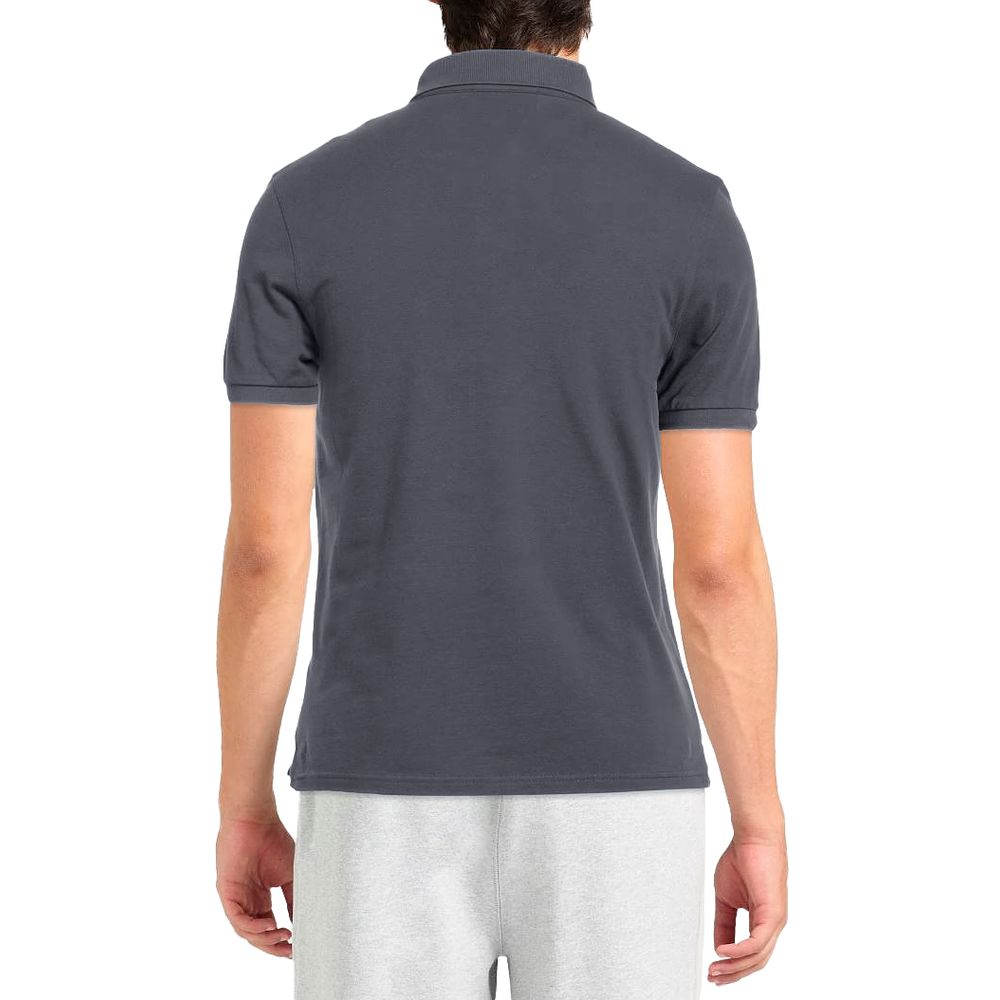 Alpha Studio Gray Cotton Polo Shirt -   -  Alpha Studio.