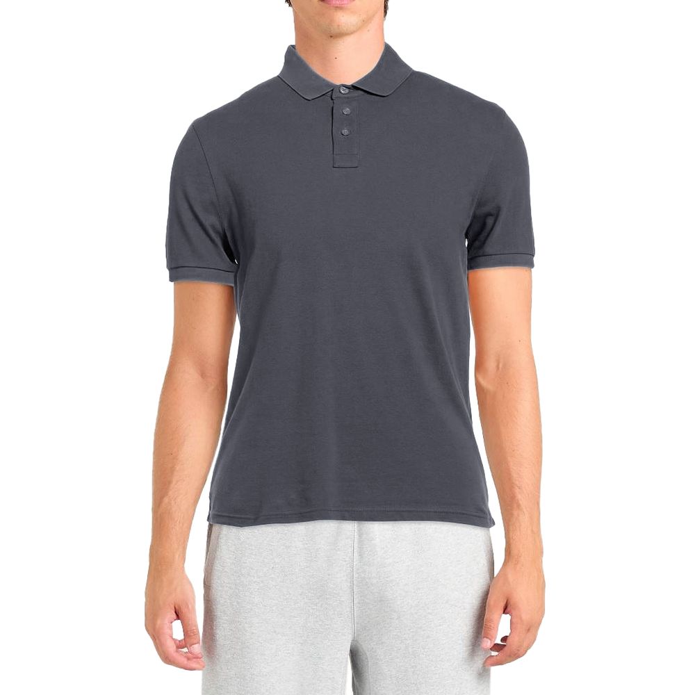 Alpha Studio Gray Cotton Polo Shirt -   -  Alpha Studio.