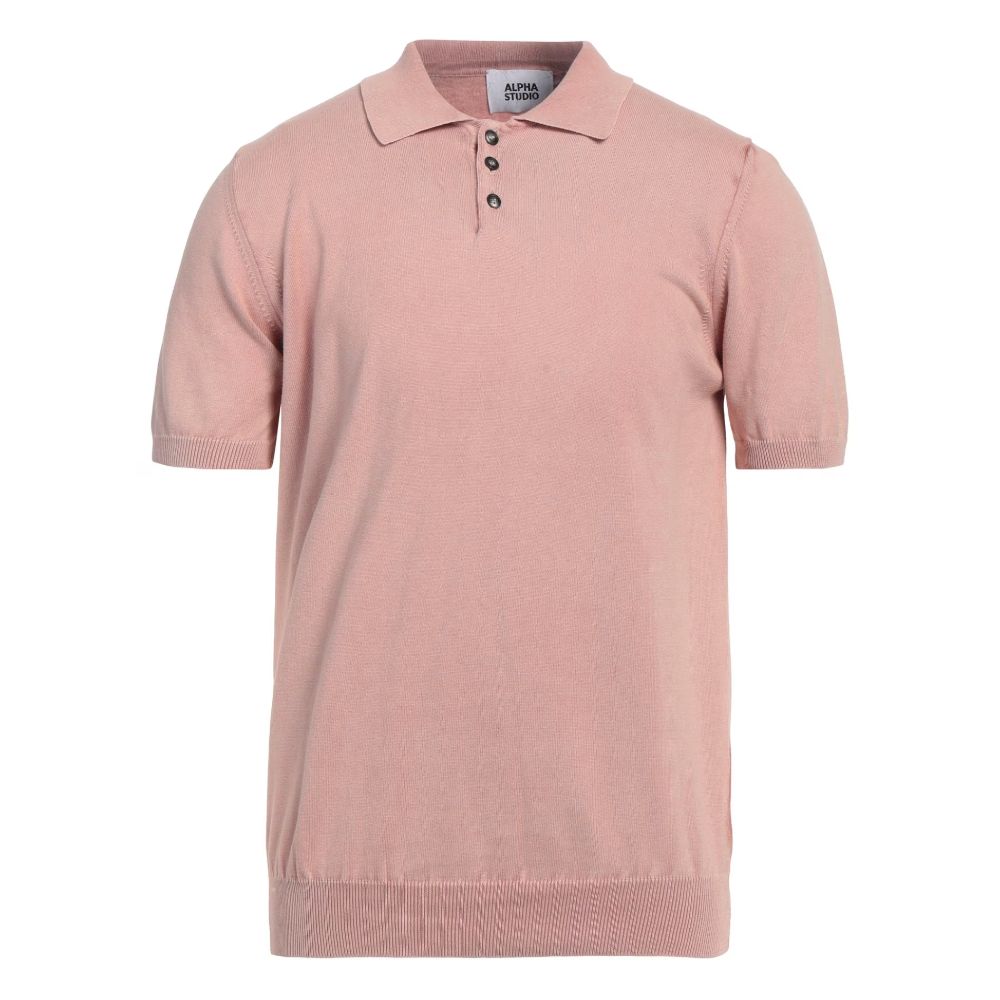 Alpha Studio Pink Cotton Polo Shirt -   -  Alpha Studio.