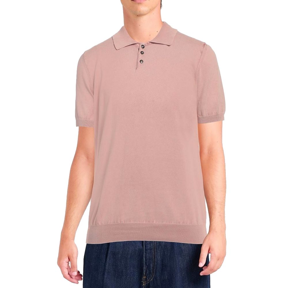 Alpha Studio Pink Cotton Polo Shirt -   -  Alpha Studio.