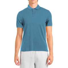 Alpha Studio Light Blue Cotton Men Polo Shirt -   -  Alpha Studio.