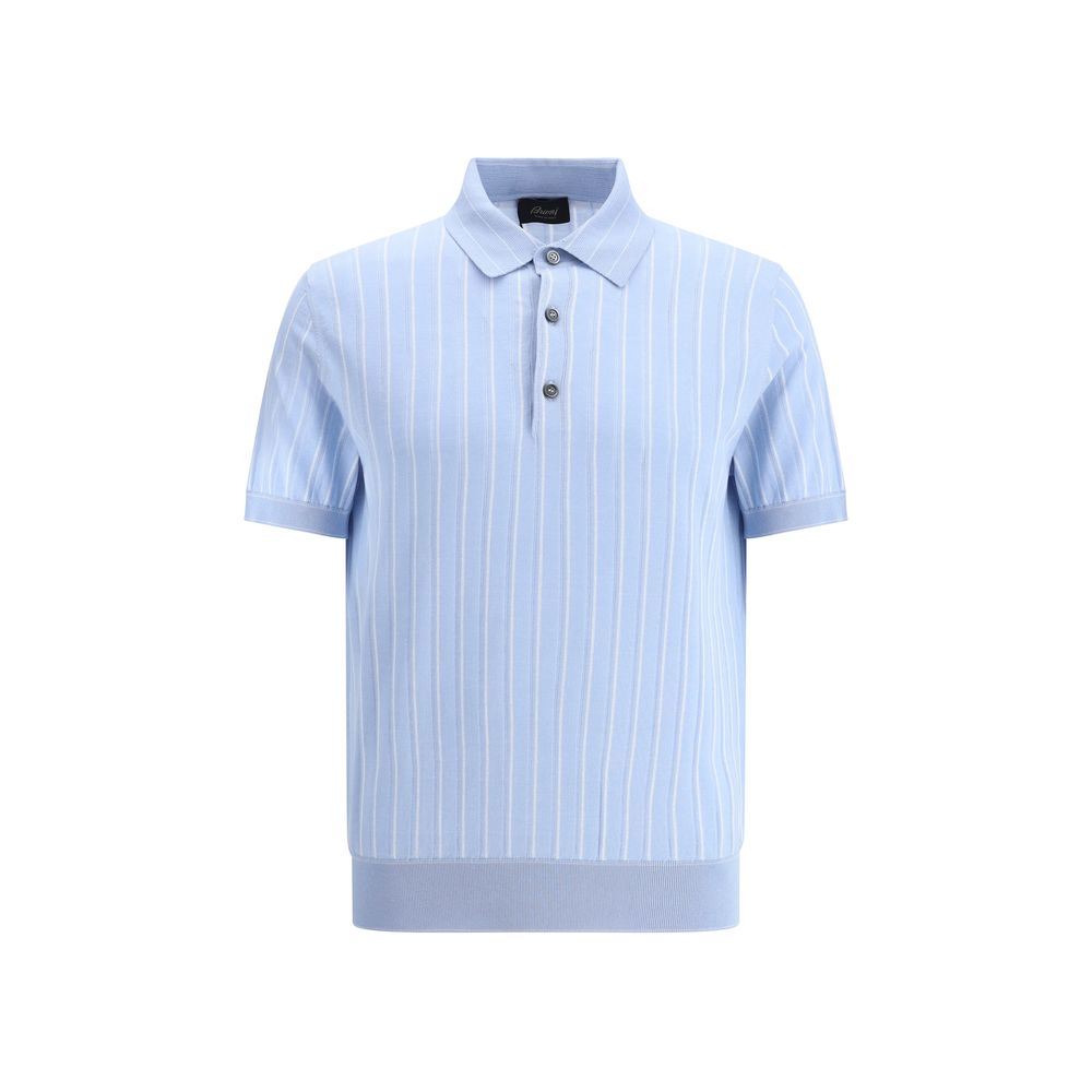Brioni Striped Polo Sweater -   -  Brioni.