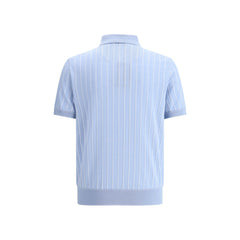 Brioni Striped Polo Sweater -   -  Brioni.