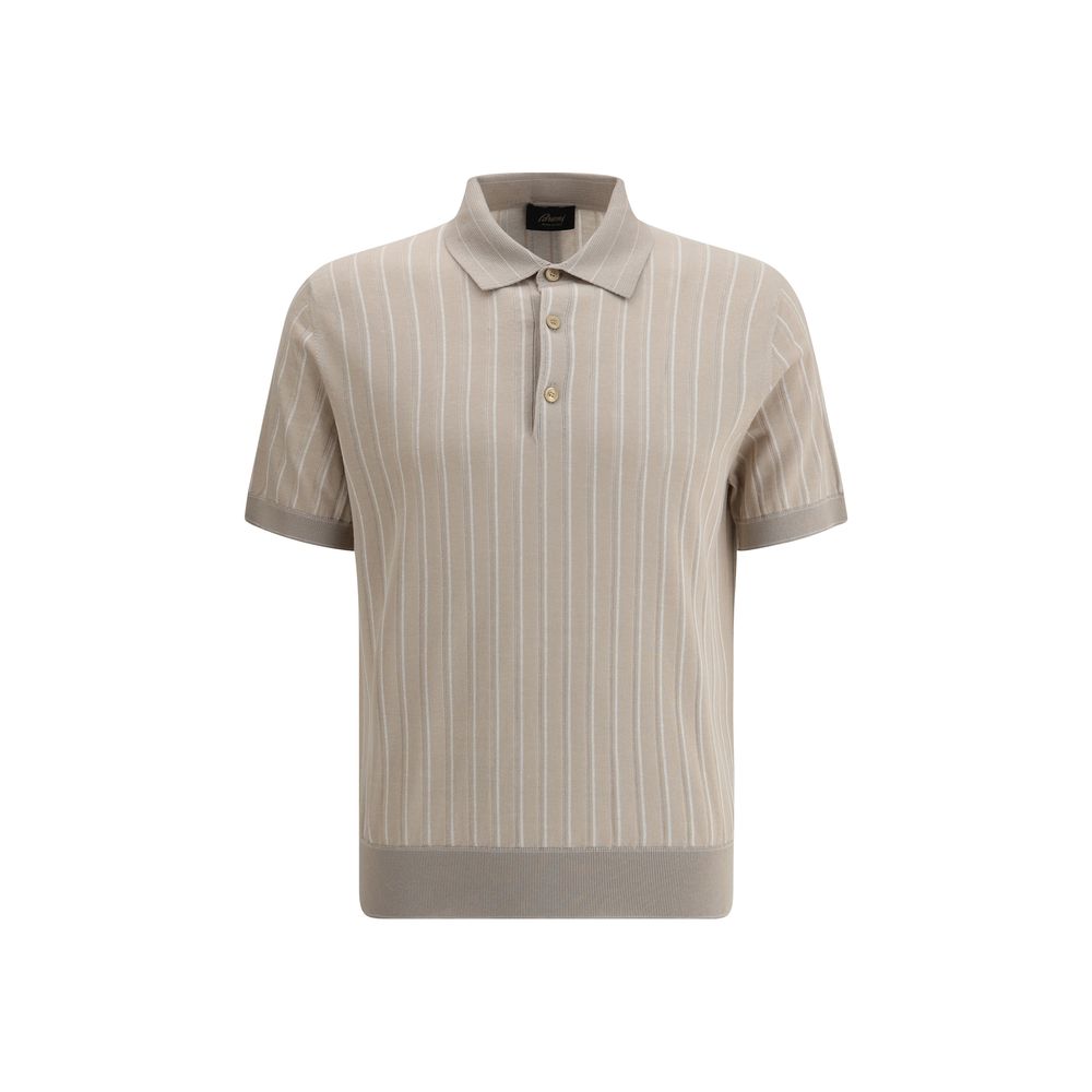 Brioni Striped Polo Sweater -   -  Brioni.