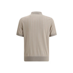 Brioni Striped Polo Sweater -   -  Brioni.